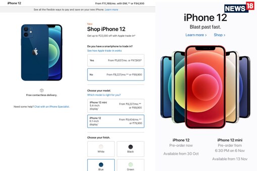 excelleren Intrekking Smelten Apple iPhone 12 Preorders On Apple India Online Store: Trade In Your Old  Phone For Up To Rs 22,000 Off
