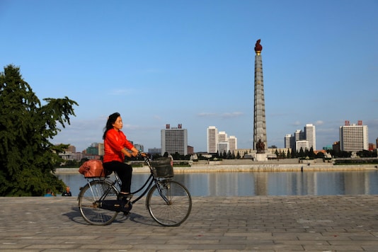 A woman rides a bicycle as Juche Tower is seen in the background along the Taedong river in Pyongyang, North Korea. (REUTERS/Danish Siddiqui/File Photo) A woman rides a bicycle as Juche Tower is seen in the background along the Taedong river in Pyongyang, North Korea. (REUTERS/Danish Siddiqui/File Photo)