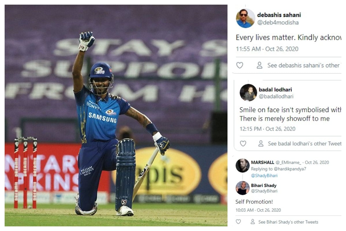Twitter Users Question Hardik Pandya's Support for 'Black Live Matter' Movement