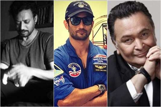 (L to R): Irrfan Khan, Sushant Singh Rajput, Rishi Kapoor 