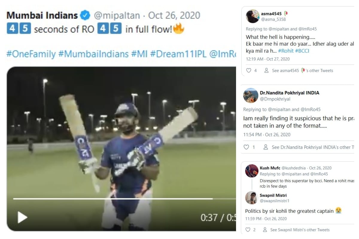 India vs Australia Squad: After Exclusion from Indian Team, Video of Rohit Sharma Batting in 'Full Flow' Has Fans Up in Arms