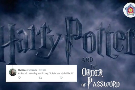 Mumbai Police use Harry Potter meme on 'Order of Password'.
(Credit: Twitter/ @MumbaiPolice) Mumbai Police use Harry Potter meme on 'Order of Password'.
(Credit: Twitter/ @MumbaiPolice)