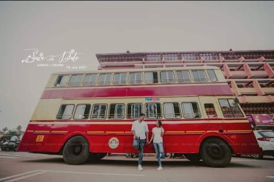 Kerala offeres double-decker buses for photoshoots.
(Credit: Twitter/ @TrivandrumLife) Kerala offeres double-decker buses for photoshoots.
(Credit: Twitter/ @TrivandrumLife)
