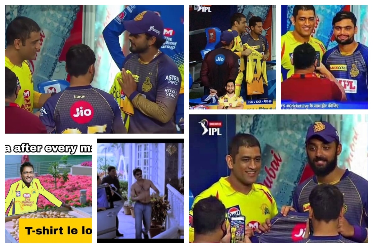 Kkr Vs Csk Ipl 2020 Ms Dhoni Retirement Rumours Fuel Again As Chennai Skipper Hands Out Signed Jerseys To Kolkata Player After Win