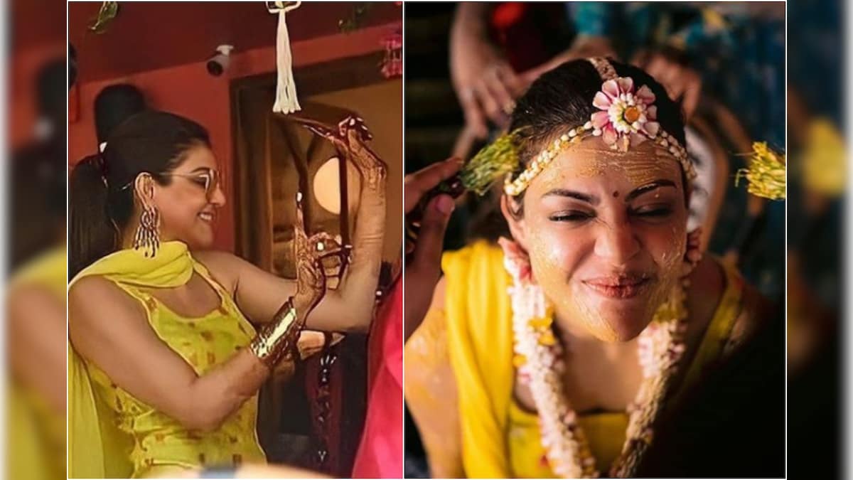 Kajal Telugu Hiroin Sex - Kajal Aggarwal Dances Like No One is Watching at Her Haldi Ceremony - News18