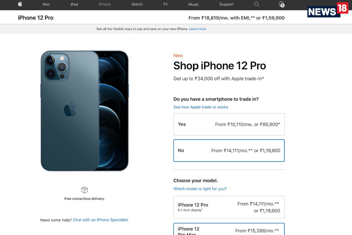 Apple iPhone 12 Pro Goes On Sale On Apple India Online Store: Up To Rs 34,000 For Your Old Phone