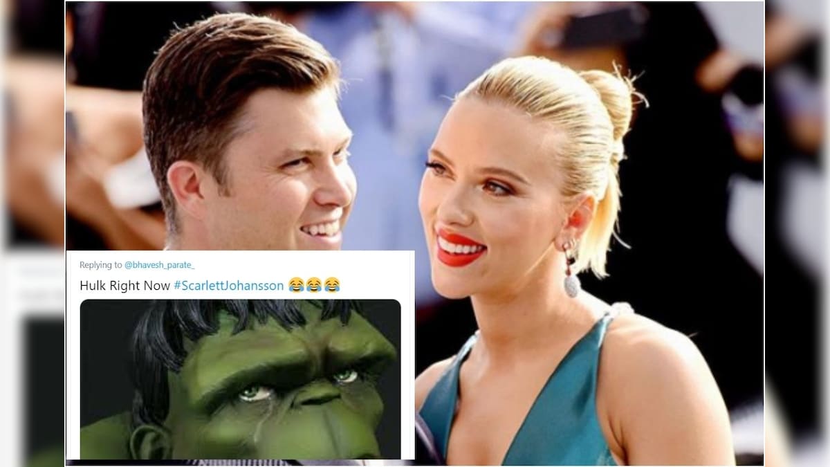 Scarlett Johansson's Marriage to Colin Jost Has Fans 'Hulking Out' Avengers Memes on Twitter