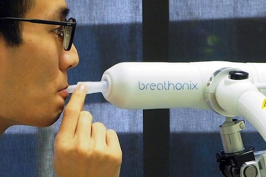 A breathalyser invented by Singapore firm tell you whether you're covid-19 infected. A breathalyser invented by Singapore firm tell you whether you're covid-19 infected.