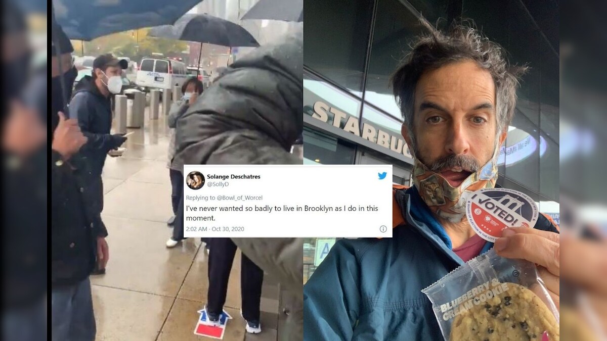 'Thank You for Doing Your Part': Actor Paul Rudd Gives Cookies in Rain to US Voters in Brooklyn