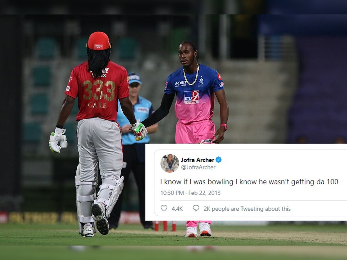 Jofra Archer Has A Tweet From 2013 on Dismissing Chris Gayle for 99 in IPL  2020