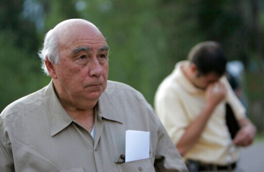 FILE - Robert Murray, founder and chairman of Cleveland-based Murray Energy Corp., arrives at a news conference at the entrance to the Crandall Canyon Mine, in northwest of Huntington, Utah on Monday, Aug. 20, 2007. A published report says Murray has filed an application with the U.S. Department of Labor for black lung benefits. Ohio Valley ReSource reports the former head of Murray Energy said on the form that he is still board chairman of the company but can no longer serve as president and CEO due to his health. (AP Photo/Jae C. Hong) FILE - Robert Murray, founder and chairman of Cleveland-based Murray Energy Corp., arrives at a news conference at the entrance to the Crandall Canyon Mine, in northwest of Huntington, Utah on Monday, Aug. 20, 2007. A published report says Murray has filed an application with the U.S. Department of Labor for black lung benefits. Ohio Valley ReSource reports the former head of Murray Energy said on the form that he is still board chairman of the company but can no longer serve as president and CEO due to his health. (AP Photo/Jae C. Hong)
