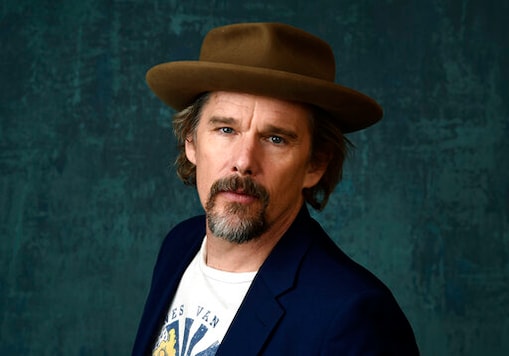 FILE - Ethan Hawke poses for a portrait during the 2020 Winter Television Critics Association Press Tour in Pasadena, Calif., on Jan. 13, 2020. In an audiobook commissioned by the 92nd Street Y in Manhattan and airing online Oct. 19-29 Hawke inhabits the aging Rev. John Ames of Marilynne Robinson's acclaimed novel Gilead. (AP Photo/Chris Pizzello, File) FILE - Ethan Hawke poses for a portrait during the 2020 Winter Television Critics Association Press Tour in Pasadena, Calif., on Jan. 13, 2020. In an audiobook commissioned by the 92nd Street Y in Manhattan and airing online Oct. 19-29 Hawke inhabits the aging Rev. John Ames of Marilynne Robinson's acclaimed novel Gilead. (AP Photo/Chris Pizzello, File)