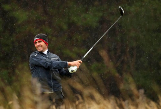 Italy's Edoardo Molinari plays off the 10th tee during the third round of the Scottish Open at The Renaissance Club, North Berwick, Scotland, Saturday Oct. 3, 2020. (Jane Barlow/PA via AP) Italy's Edoardo Molinari plays off the 10th tee during the third round of the Scottish Open at The Renaissance Club, North Berwick, Scotland, Saturday Oct. 3, 2020. (Jane Barlow/PA via AP)
