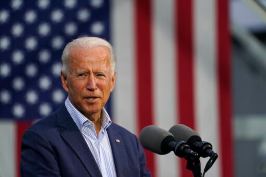 Democratic presidential candidate former Vice President Joe Biden speaks at the Plumbers Local Union No. 27 training center, Saturday, Oct. 10, 2020, in Erie, Pa. (AP Photo/Carolyn Kaster) Democratic presidential candidate former Vice President Joe Biden speaks at the Plumbers Local Union No. 27 training center, Saturday, Oct. 10, 2020, in Erie, Pa. (AP Photo/Carolyn Kaster)