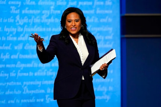 Moderator Kristen Welker of NBC News speaks before the second and final presidential debate Thursday, Oct. 22, 2020, at Belmont University in Nashville, Tenn. (AP Photo/Patrick Semansky) Moderator Kristen Welker of NBC News speaks before the second and final presidential debate Thursday, Oct. 22, 2020, at Belmont University in Nashville, Tenn. (AP Photo/Patrick Semansky)