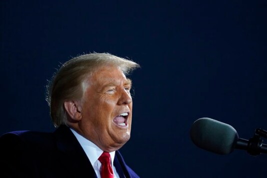 President Donald Trump speaks at a campaign rally at Des Moines International Airport, Wednesday, Oct. 14, 2020, in Des Moines, Iowa. (AP Photo/Alex Brandon) President Donald Trump speaks at a campaign rally at Des Moines International Airport, Wednesday, Oct. 14, 2020, in Des Moines, Iowa. (AP Photo/Alex Brandon)
