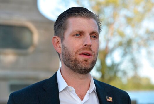 Eric Trump is shown, Monday, Sept. 21, 2020, at Perry Monument at Presque Isle State Park, near Erie, Pennsylvania, about a half-hour before he was scheduled to speak to a crowd of more than 250 at a rally in support of his father, President Donald Trump, outside the Bayfront Convention Center in Erie. (Christopher Millette/Erie Times-News via AP) Eric Trump is shown, Monday, Sept. 21, 2020, at Perry Monument at Presque Isle State Park, near Erie, Pennsylvania, about a half-hour before he was scheduled to speak to a crowd of more than 250 at a rally in support of his father, President Donald Trump, outside the Bayfront Convention Center in Erie. (Christopher Millette/Erie Times-News via AP)