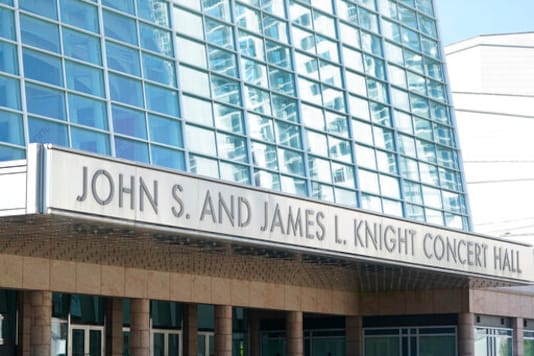 The John S. and James L. Knight Concert Hall at the Adrienne Arsht Center for the Performing Arts of Miami-Dade County is shown, Thursday, Oct. 8, 2020, in Miami. Presidential debate organizers announced Thursday that the Oct. 15 debate that would have taken place at the venue would be virtual because of President Donald Trump's diagnosis of COVID-19. Trump says he won't participate in next week's debate with Democratic nominee Joe Biden if it's virtual. (AP Photo/Wilfredo Lee) The John S. and James L. Knight Concert Hall at the Adrienne Arsht Center for the Performing Arts of Miami-Dade County is shown, Thursday, Oct. 8, 2020, in Miami. Presidential debate organizers announced Thursday that the Oct. 15 debate that would have taken place at the venue would be virtual because of President Donald Trump's diagnosis of COVID-19. Trump says he won't participate in next week's debate with Democratic nominee Joe Biden if it's virtual. (AP Photo/Wilfredo Lee)