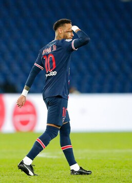 PSG's Neymar after scoring his side's third goal during the French League One soccer match between Paris Saint-Germain and Angers at the Parc des Princes in Paris, France, Friday, Oct. 2, 2020. (AP Photo/Francois Mori) PSG's Neymar after scoring his side's third goal during the French League One soccer match between Paris Saint-Germain and Angers at the Parc des Princes in Paris, France, Friday, Oct. 2, 2020. (AP Photo/Francois Mori)