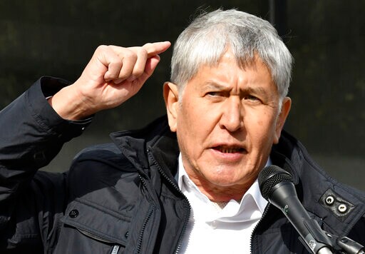 Former President Almazbek Atambayev speaks to his supporters during a rally in Bishkek, Kyrgyzstan, Friday, Oct. 9, 2020. Sooronbai Jeenbekov, the embattled president of Kyrgyzstan, has moved to end the political turmoil that followed a disputed parliamentary election, ordering a state of emergency in the capital. Jeenbekov has faced calls to resign by protesters who stormed government buildings after Sundays parliamentary vote was reportedly swept by pro-government parties. Protesters freed former President Almazbek Atambayev, who was jailed on charges seen by his supporters as a political vendetta. (AP Photo/Vladimir Voronin) Former President Almazbek Atambayev speaks to his supporters during a rally in Bishkek, Kyrgyzstan, Friday, Oct. 9, 2020. Sooronbai Jeenbekov, the embattled president of Kyrgyzstan, has moved to end the political turmoil that followed a disputed parliamentary election, ordering a state of emergency in the capital. Jeenbekov has faced calls to resign by protesters who stormed government buildings after Sundays parliamentary vote was reportedly swept by pro-government parties. Protesters freed former President Almazbek Atambayev, who was jailed on charges seen by his supporters as a political vendetta. (AP Photo/Vladimir Voronin)