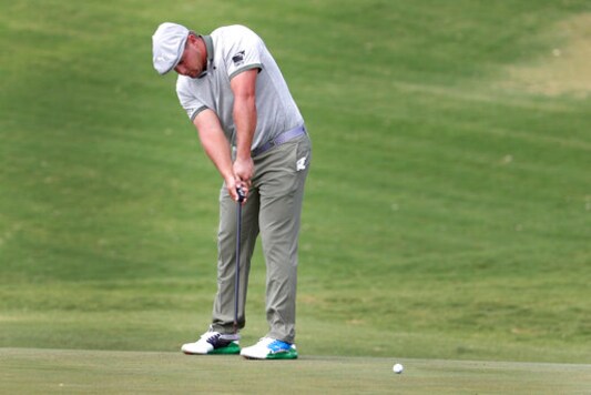 Bryson DeChambeau putts on the fourth hole during the second round of the Shriners Hospitals for Children Open golf tournament at TPC Summerlin in Las Vegas, Friday, Oct. 9, 2020. (Erik Verduzco/Las Vegas Review-Journal via AP) Bryson DeChambeau putts on the fourth hole during the second round of the Shriners Hospitals for Children Open golf tournament at TPC Summerlin in Las Vegas, Friday, Oct. 9, 2020. (Erik Verduzco/Las Vegas Review-Journal via AP)