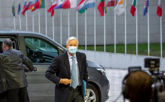 European Commission's Head of Task Force for Relations with the United Kingdom Michel Barnier arrives for a meeting of EU General Affairs ministers at the European Council building in Luxembourg, Tuesday, Oct. 13, 2020. European Commission's Head of Task Force for Relations with the United Kingdom Michel Barnier will brief ministers on the state of play in EU-UK Brexit negotiations ahead of a key EU summit on Thursday. (AP Photo/Virginia Mayo, Pool) European Commission's Head of Task Force for Relations with the United Kingdom Michel Barnier arrives for a meeting of EU General Affairs ministers at the European Council building in Luxembourg, Tuesday, Oct. 13, 2020. European Commission's Head of Task Force for Relations with the United Kingdom Michel Barnier will brief ministers on the state of play in EU-UK Brexit negotiations ahead of a key EU summit on Thursday. (AP Photo/Virginia Mayo, Pool)