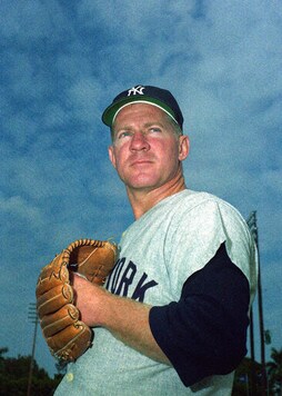 FILE - This March 1960 file photo shows New York Yankee pitcher Whitey Ford. A family member tells The Associated Press on Friday, Oct. 9, 2020 that Ford died at his Long Island home Thursday night.(AP Photo, File) FILE - This March 1960 file photo shows New York Yankee pitcher Whitey Ford. A family member tells The Associated Press on Friday, Oct. 9, 2020 that Ford died at his Long Island home Thursday night.(AP Photo, File)