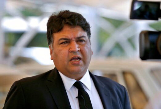 Faisal Siddiqi, a lawyer for the family of Daniel Pearl, an American reporter who was kidnapped and killed in Pakistan, talks to media after an appeal hearing in the case, at the Supreme Court, in Islamabad, Pakistan, Thursday, Oct. 22, 2020. Pakistan's top court on Thursday adjourned for four weeks the hearing of an appeal from the Pearl family against the acquittal of a British-born Pakistani man convicted over the 2002 beheading of the Wall Street Journal reporter. (AP Photo/Anjum Naveed) Faisal Siddiqi, a lawyer for the family of Daniel Pearl, an American reporter who was kidnapped and killed in Pakistan, talks to media after an appeal hearing in the case, at the Supreme Court, in Islamabad, Pakistan, Thursday, Oct. 22, 2020. Pakistan's top court on Thursday adjourned for four weeks the hearing of an appeal from the Pearl family against the acquittal of a British-born Pakistani man convicted over the 2002 beheading of the Wall Street Journal reporter. (AP Photo/Anjum Naveed)