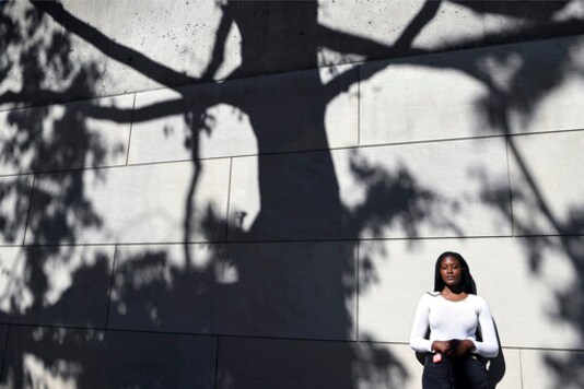 Alphina Kamara at Wesleyan University, Saturday, Oct. 17, 2020, in Middletown, Conn. Kamara, a junior at Wesleyan University studying English and sociology, says she was never encouraged to explore options like an engineering course while in high school. (AP Photo/Jessica Hill) Alphina Kamara at Wesleyan University, Saturday, Oct. 17, 2020, in Middletown, Conn. Kamara, a junior at Wesleyan University studying English and sociology, says she was never encouraged to explore options like an engineering course while in high school. (AP Photo/Jessica Hill)