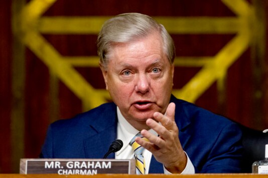 FILE - In this June 9, 2020, file photo Chairman Sen. Lindsey Graham, R-S.C., speaks during a Senate Judiciary Committee hearing on Capitol Hill in Washington. Hearings before the Republican-led Senate Judiciary Committee will begin Monday, Oct. 12, for President Donald Trumps Supreme Court nominee Judge Amy Coney Barrett. (AP Photo/Andrew Harnik, Pool, File) FILE - In this June 9, 2020, file photo Chairman Sen. Lindsey Graham, R-S.C., speaks during a Senate Judiciary Committee hearing on Capitol Hill in Washington. Hearings before the Republican-led Senate Judiciary Committee will begin Monday, Oct. 12, for President Donald Trumps Supreme Court nominee Judge Amy Coney Barrett. (AP Photo/Andrew Harnik, Pool, File)