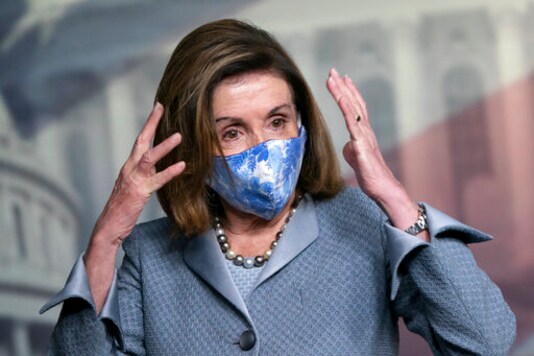 Speaker of the House Nancy Pelosi, D-Calif., holds a news conference at the Capitol in Washington, Thursday, Oct. 29, 2020. (AP Photo/J. Scott Applewhite)