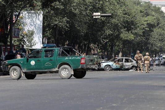 File Photo: Members of Afghan security forces inspect the site of a blast near Kabul University in Kabul, Afghanistan July 19, 2019. (Reuters)