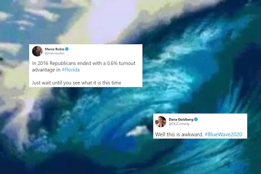 US Senator Accidentally Supported Joe Biden in Florida With Blue Wave GIF and it's Just Awkward