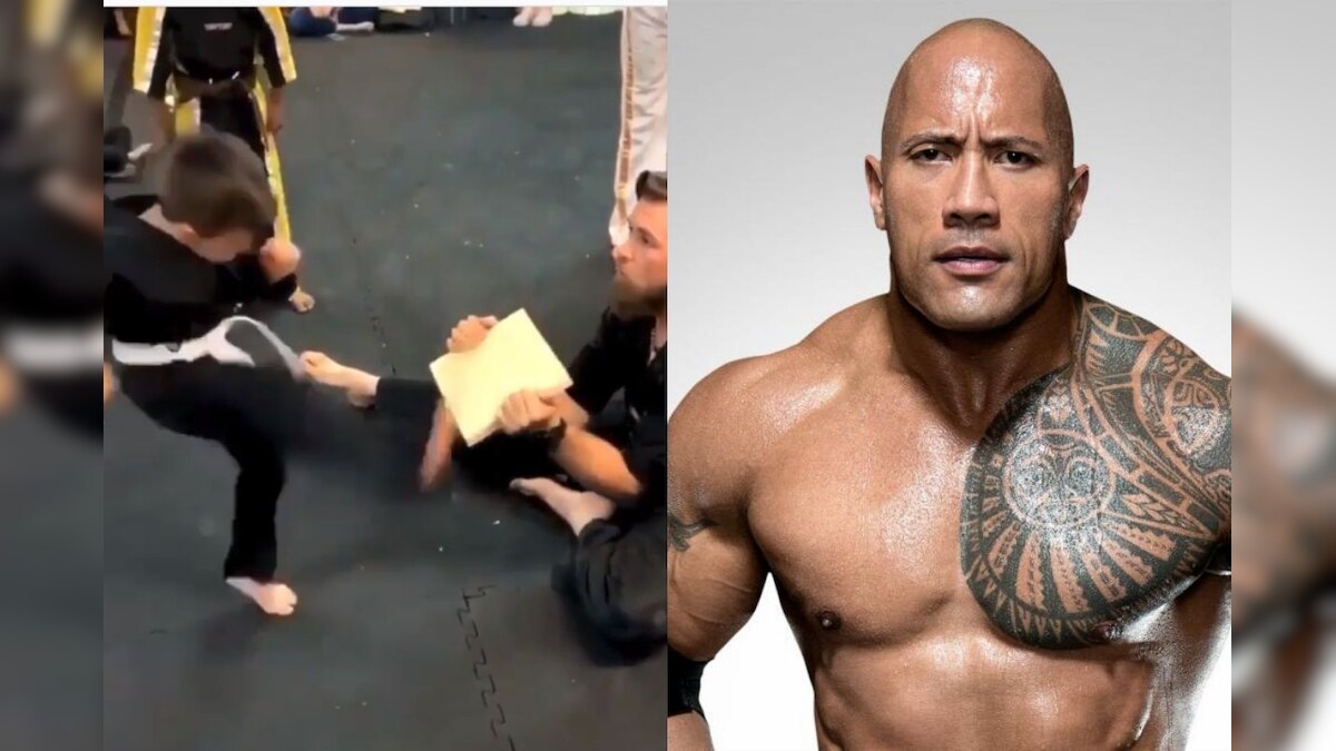 Resilient Kid Refuses to Give Up Hitting Target in Karate Class, Viral Video Inspires Dwayne Johnson