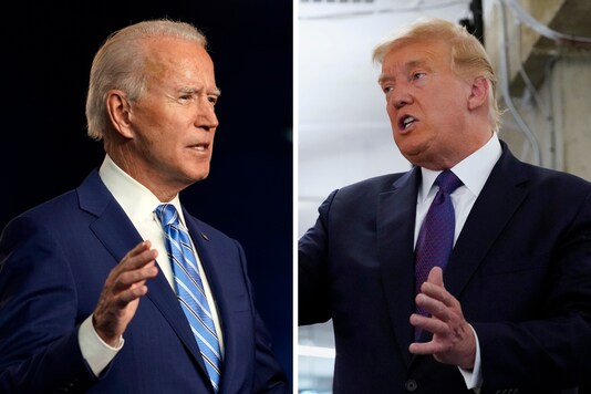 File photos of Democratic candidate and former vice-president Joe Biden and President Donald Trump. (AP)