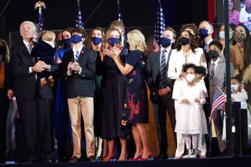 Joe Biden, Kamala Harris & Their Families on Stage for Fireworks -  Photogallery