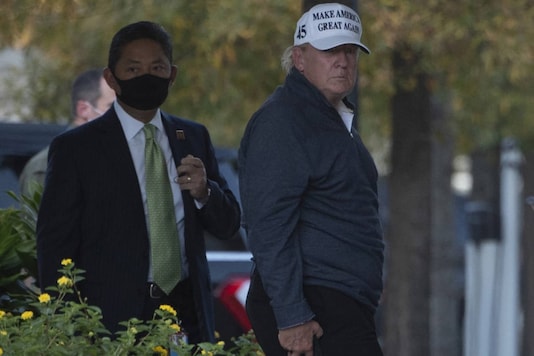 President Donald Trump returns to the White House from playing golf in Washington, DC. (AFP)