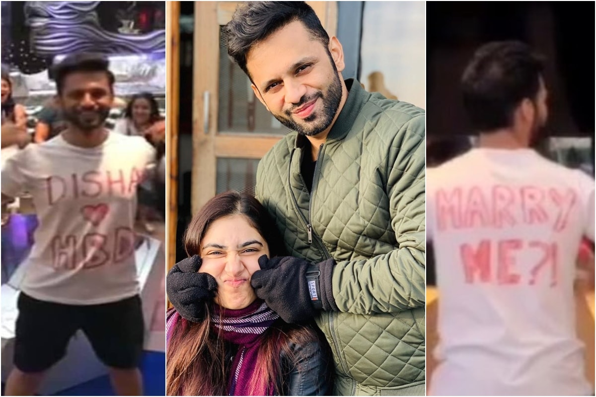 Bigg Boss 14: Rahul Vaidya seen proposing to Disha Parmar. Pavitra Punia cried as Eijaz Khan agreed to destroy beloved dogs footage.