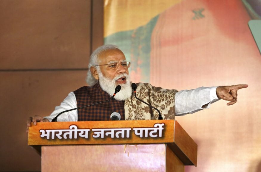 PM Modi Addresses Party Workers at BJP HQ After Bihar Victory - News18