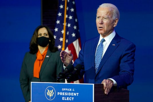 President-elect Joe Biden with Vice President-elect Kamala Harris. (File photo/AP)