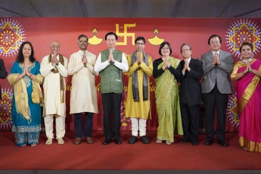Diwali celebrations at the Taipei Guest House in Taiwan. (Twitter/@MOFA_Taiwan) Diwali celebrations at the Taipei Guest House in Taiwan. (Twitter/@MOFA_Taiwan)