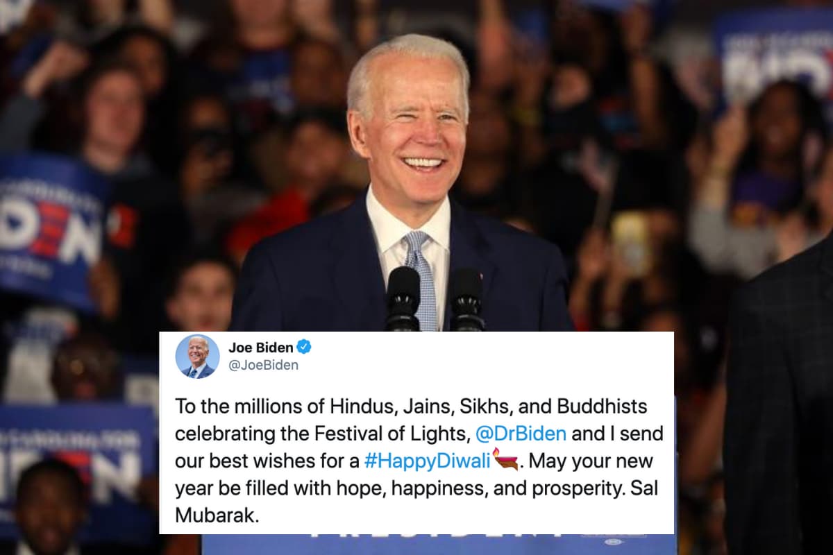 Joe Biden Greets Indians with 'Sal Mubarak' on Diwali, Twitter ...
