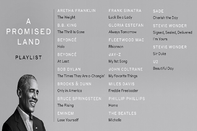 Obama shared the list of his playlist on twitter, marking the launch of his memoir. (Credit: Twitter)