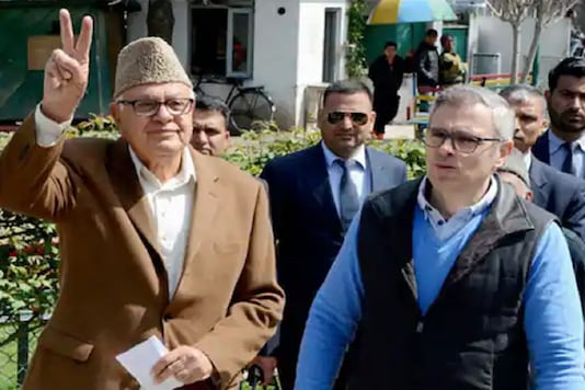 File photo of NC leaders Farooq and Omar Abdullah.