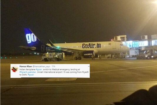 Delhi-bound GoAir Flight Makes Emergency Landing at Karachi Airport as Passenger Suffers Cardiac Arrest Delhi-bound GoAir Flight Makes Emergency Landing at Karachi Airport as Passenger Suffers Cardiac Arrest