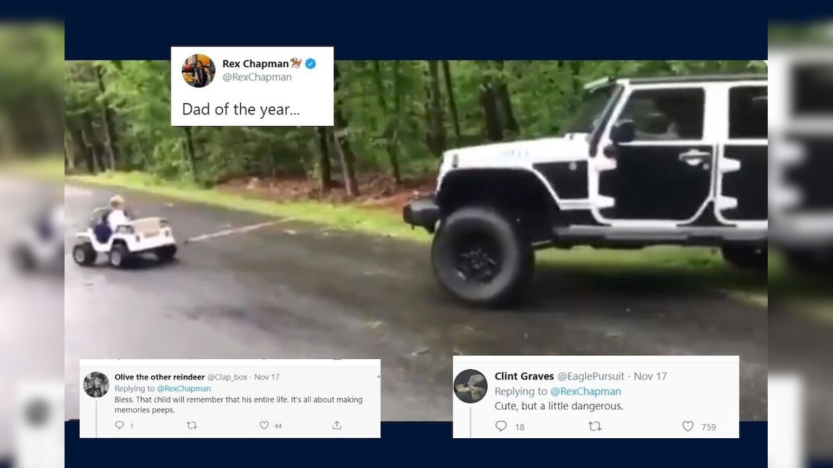 Watch: Video of Father Making Son 'Tow' a Stuck Car Leaves Twitter Divided