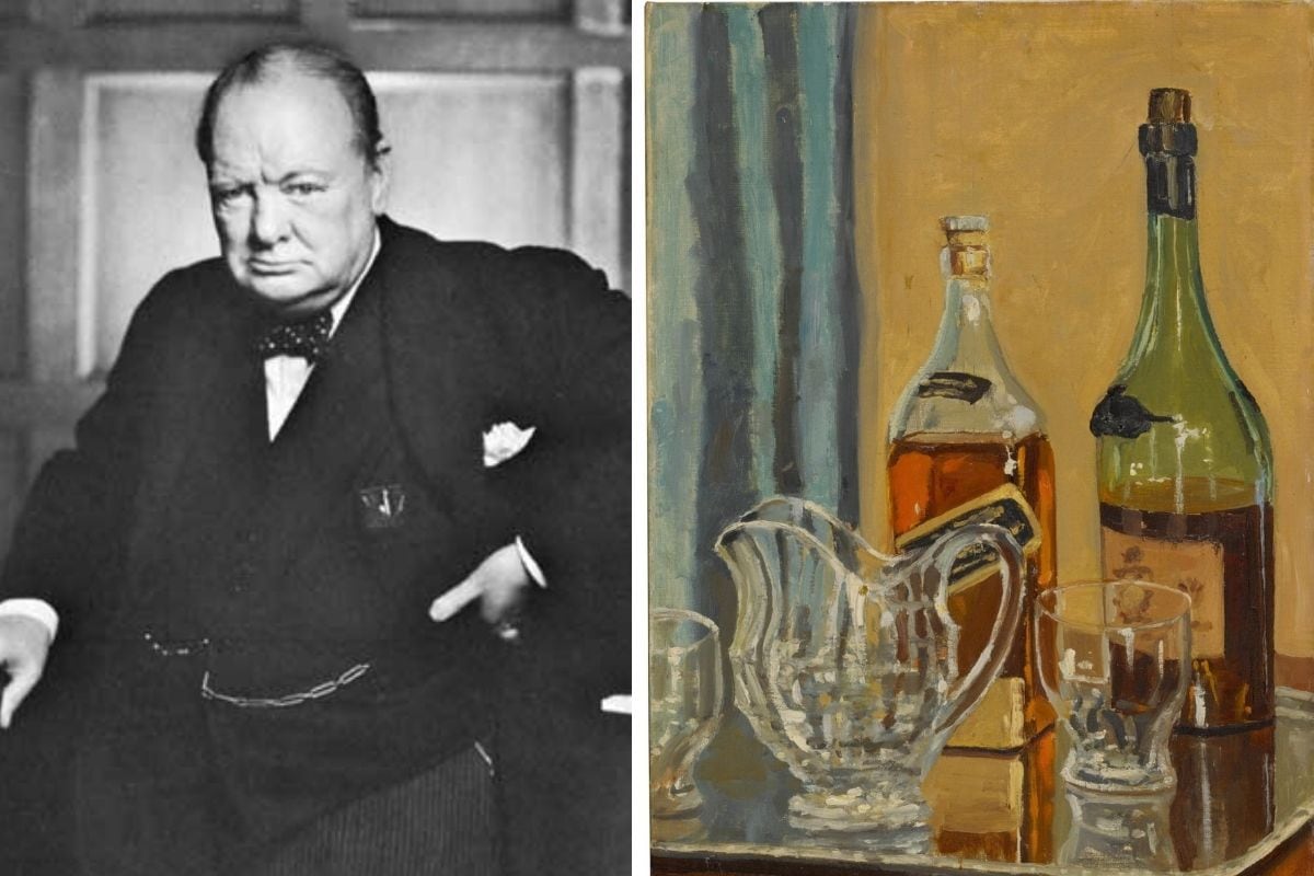 winston churchill painting for his 80th birthday