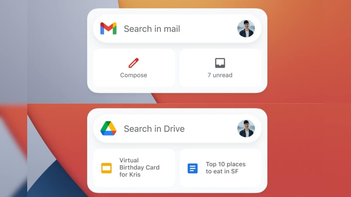 Google Rolls Out Gmail, Fit and Drive App Widgets on Apple iPhone Running iOS 14 and Above