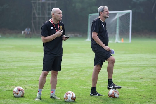 Image from Hyderabad FC training session. (Photo Credit: Hyderabad FC Twitter) Image from Hyderabad FC training session. (Photo Credit: Hyderabad FC Twitter)