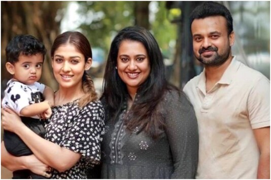 Nayanthara poses with Kunchacko Boban's family